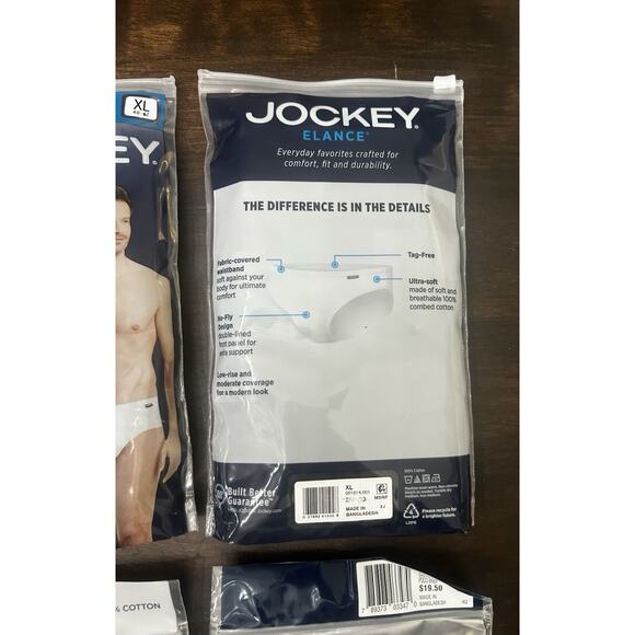22 Pairs Vintage Jockey Elance Poco Briefs XL (40-42) 100% Cotton - USA Black - Picture 3 of 3